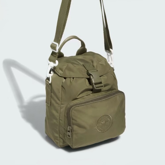Olive Green Adidas 3.0 Mini Backpack - Picture 1 of 4